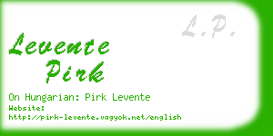 levente pirk business card